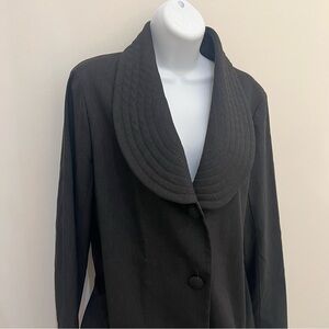 Linda Lundstrom Charcoal Gray Women's Coat Size 12